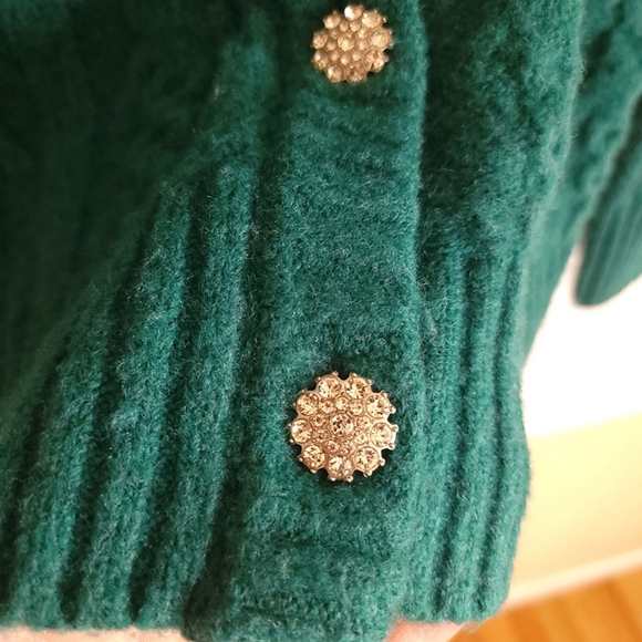A New Day Green Cardiagan Cable Knit Sweater - Picture 9 of 14